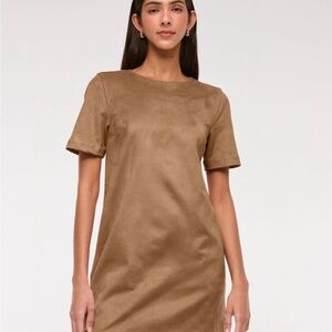 Abercrombie Vegan Suede T-Shirt Mini Dress